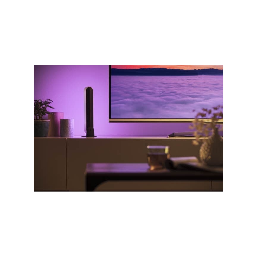 Philips - SET 2x Lámparas de mesa LED RGB regulable HUE AMBIANCE LED/6W/230V blanca
