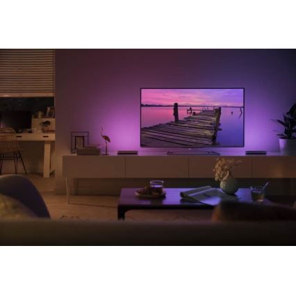 Philips - SET 2x Lámparas de mesa LED RGB regulable HUE AMBIANCE LED/6W/230V blanca