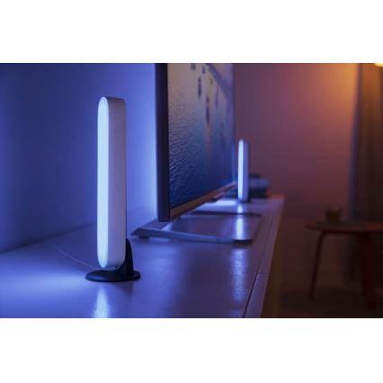 Philips - SET 2x Lámparas de mesa LED RGB regulable HUE AMBIANCE LED/6W/230V blanca