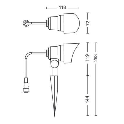 Philips - SET 3x Foco LED de exterior LED/6W/230V 2700K IP44