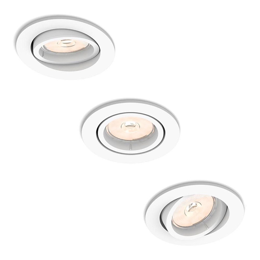Philips - SET 3x Iluminación empotrable de techo 1xGU10/5,5W/230V