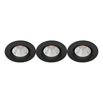 Philips - SET 3x Lámpara empotrable LED regulable SPARKLE LED/5,5W/230V 2700K negro