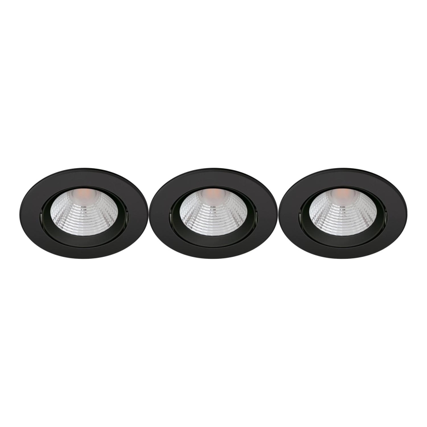 Philips - SET 3x Lámpara empotrable LED regulable SPARKLE LED/5,5W/230V 2700K negro
