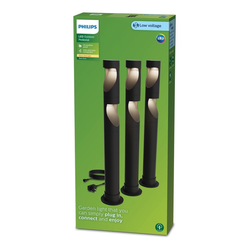 Philips - SET 3x Lámpara LED de exterior GARDENLINK DESI LED/1,5W/230V 2700K IP44