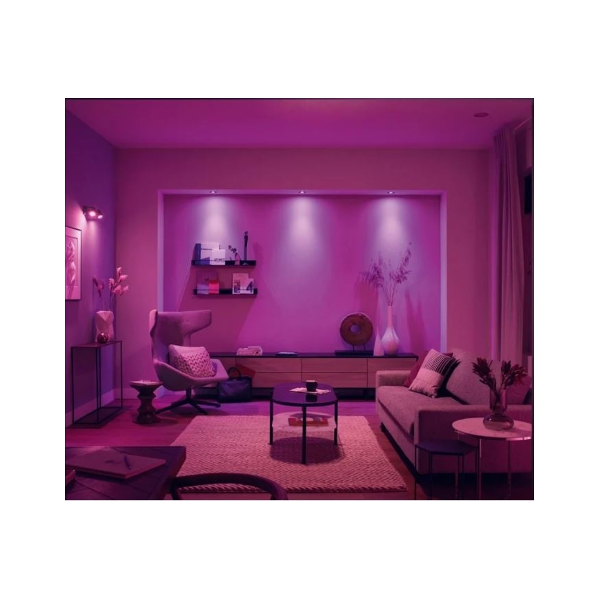 Philips - SET 3x LED RGB Plafón regulable Hue CENTURA 1xGU10/5,7W/230V 2000-6500K