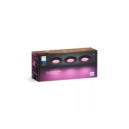 Philips - SET 3x LED RGBW Lámpara empotrable regulable para el baño Hue SLIM LED/8,3W/230V IP44 2000-6500K