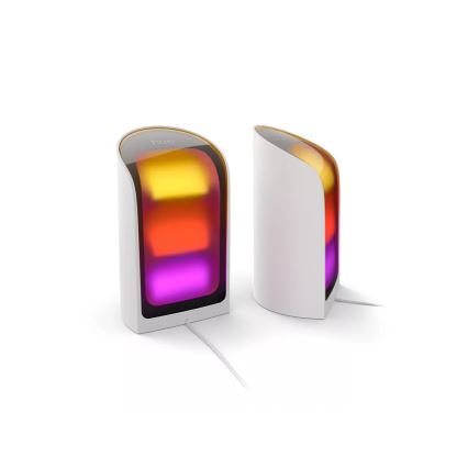 Philips - Pack de 2 focos de proyección Hue PLAY LED RGBW regulables, 20W/230V, 2000–6500K, blanco