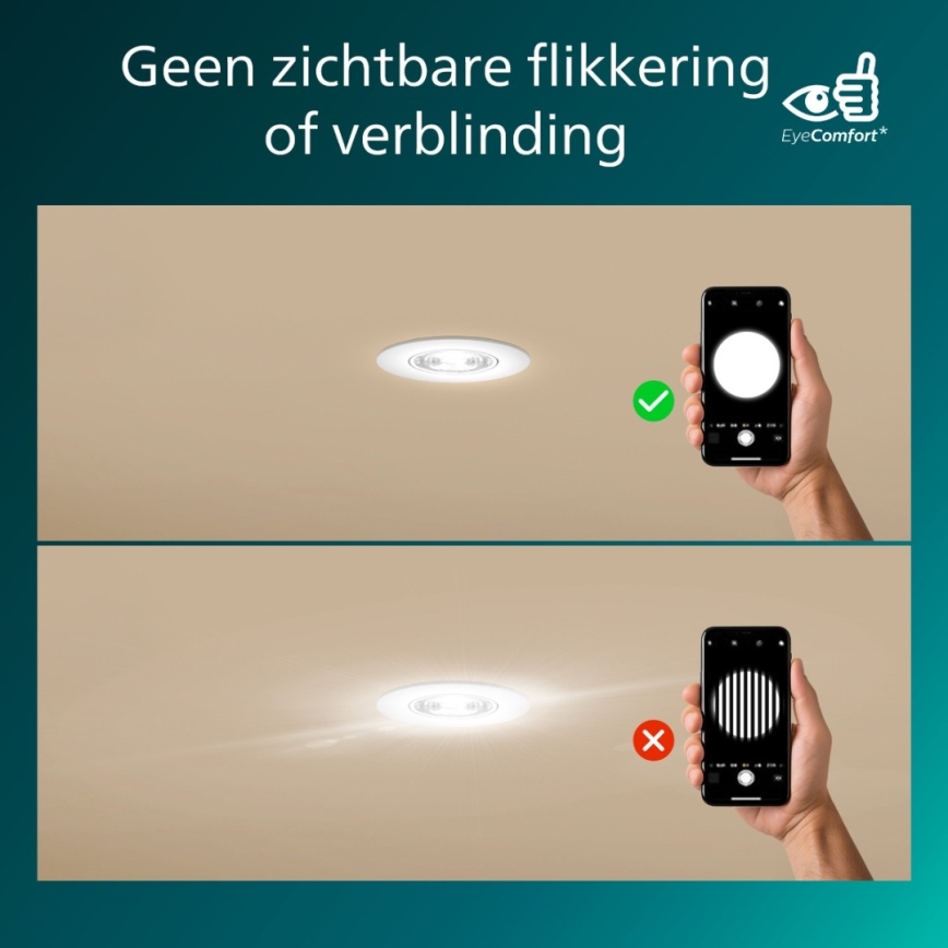 Philips - Set de 3 focos empotrables LED regulables CILANTRO LED/5W/230V 4000K blanco