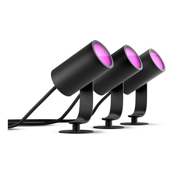 Philips - SET de 3 focos LED Hue LILY 3xLED/8W/230V IP65