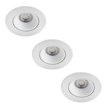 Philips - SET de 3 luminarias empotrables LED regulables para baño ABROSA LED/9W/230V IP44