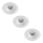 Philips - SET de 3 luminarias empotrables LED regulables para baño ABROSA LED/9W/230V IP44