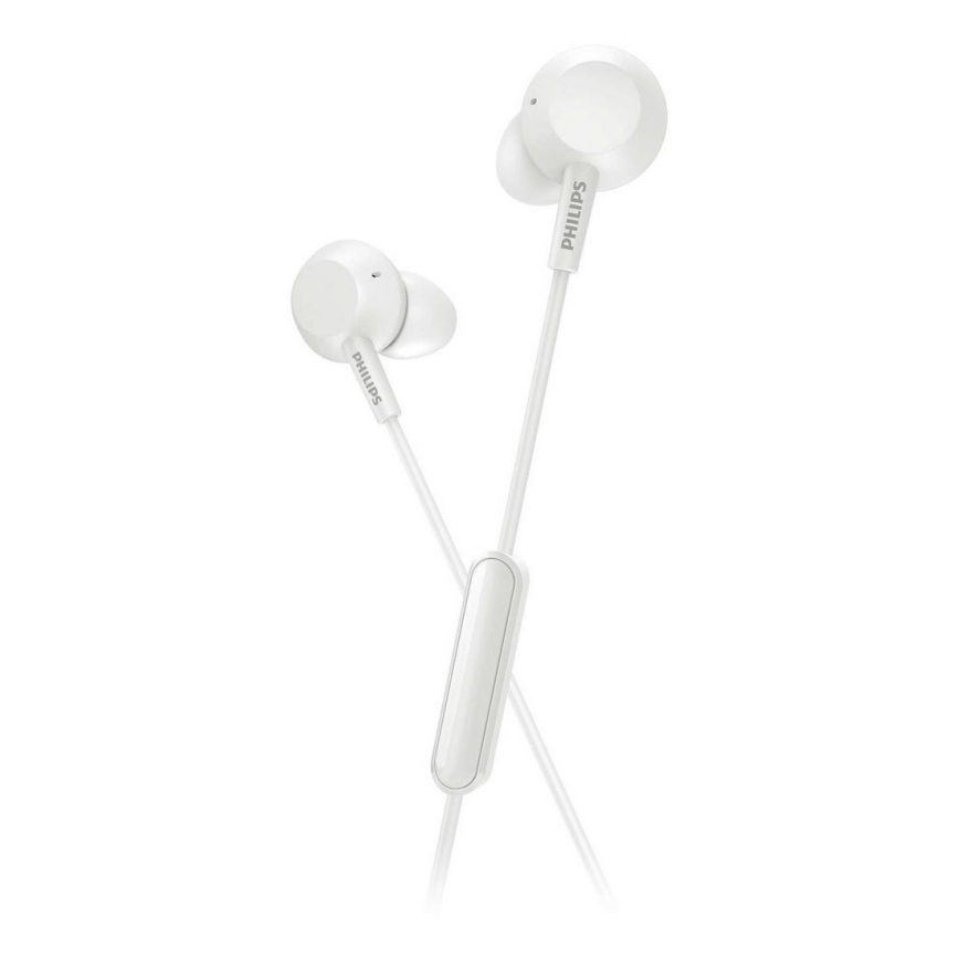 Philips TAE4105WT/00 - Auriculares con micrófono JACK 3,5 mm blanco