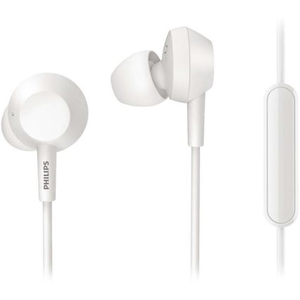 Philips TAE4105WT/00 - Auriculares con micrófono JACK 3,5 mm blanco