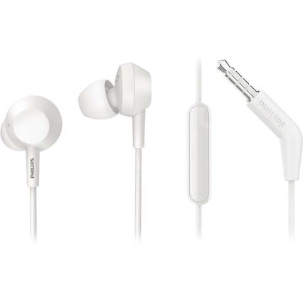 Philips TAE4105WT/00 - Auriculares con micrófono JACK 3,5 mm blanco