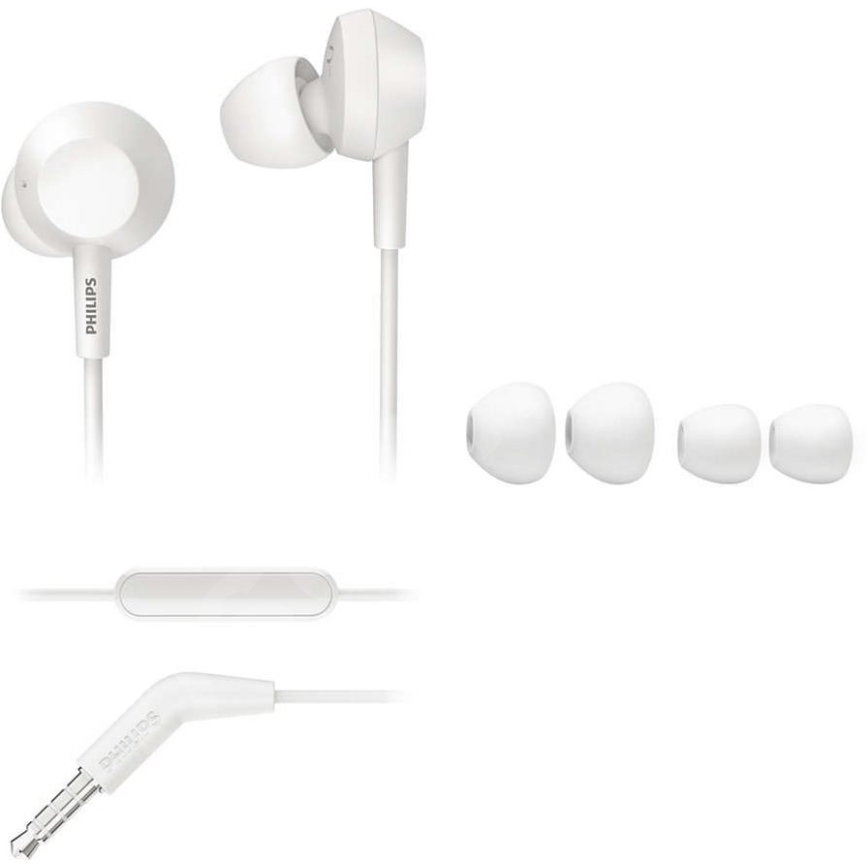 Philips TAE4105WT/00 - Auriculares con micrófono JACK 3,5 mm blanco