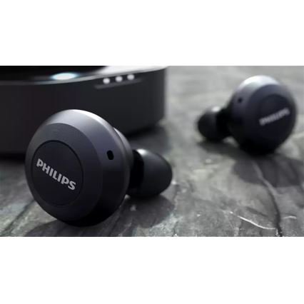 Philips TAT8505BK/00 - Audífonos inalámbricos IPX4 2x 55 mAh + 560 mAh negro