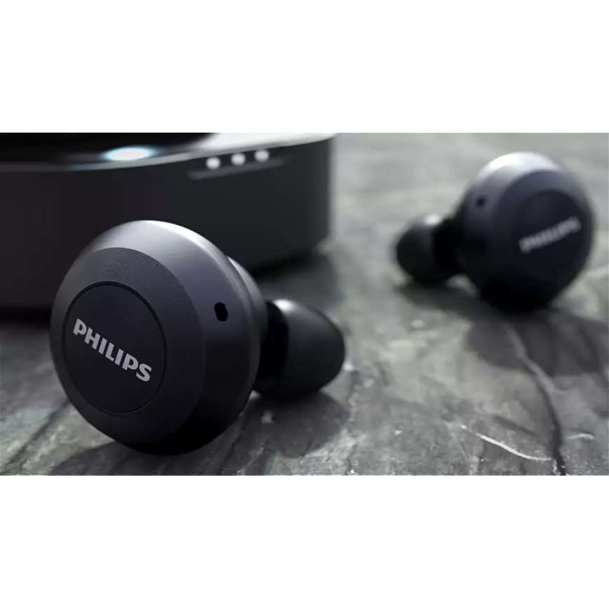 Philips TAT8505BK/00 - Audífonos inalámbricos IPX4 2x 55 mAh + 560 mAh negro