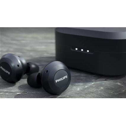 Philips TAT8505BK/00 - Audífonos inalámbricos IPX4 2x 55 mAh + 560 mAh negro
