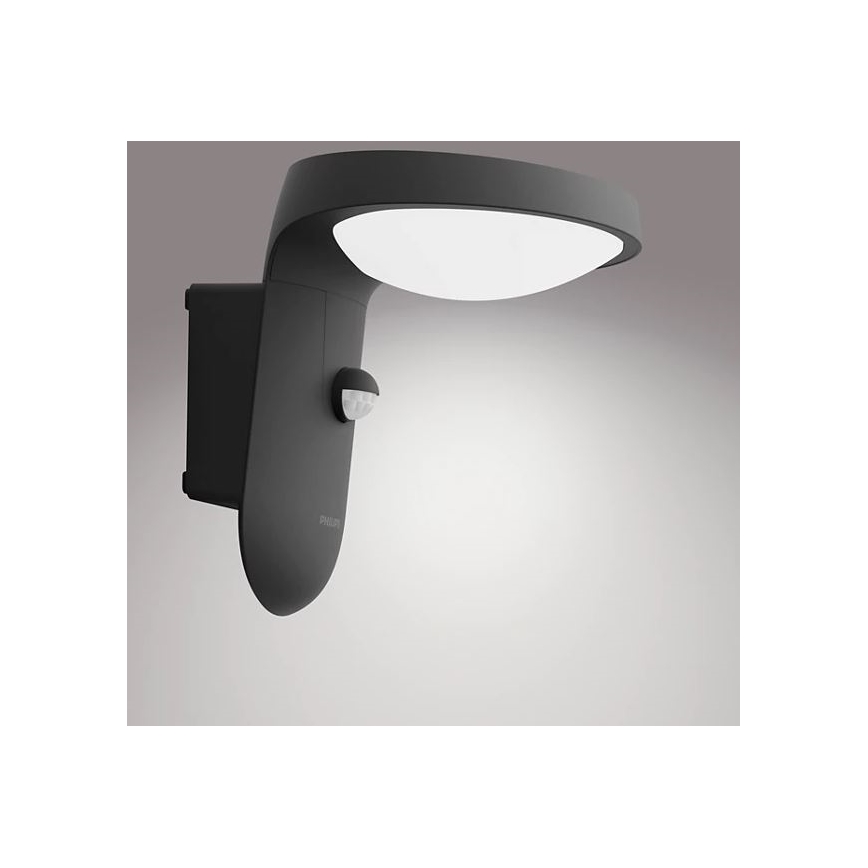 Philips - Lámpara solar de pared LED con sensor de movimiento y crepúsculo LED/1,2W/4V 1800 mAh 4000K IP44