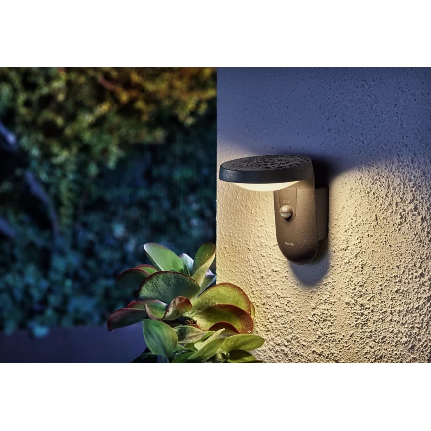 Philips - Lámpara de pared LED para exterior con sensor LED/9W/230V 2700K IP44