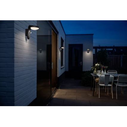 Philips - Lámpara de pared LED para exterior con sensor LED/9W/230V 2700K IP44