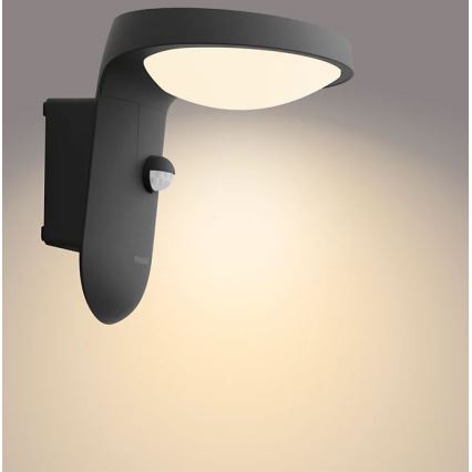 Philips - Lámpara de pared LED para exterior con sensor LED/9W/230V 2700K IP44