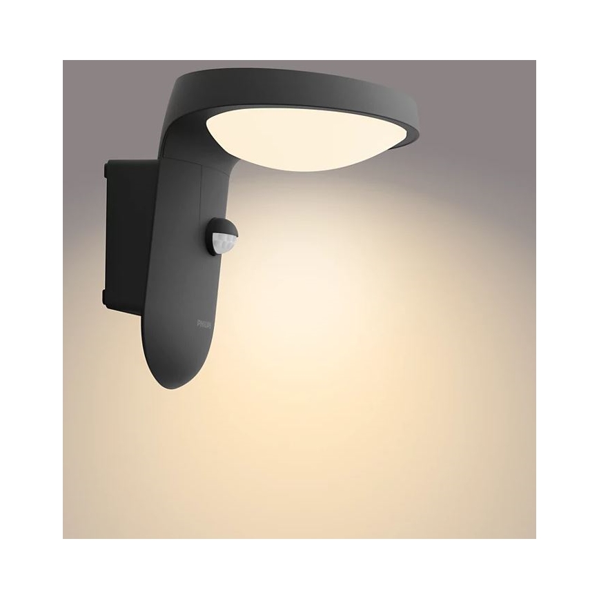 Philips - Lámpara de pared LED para exterior con sensor LED/9W/230V 2700K IP44
