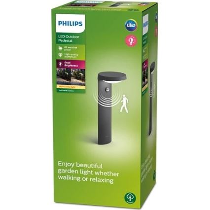 Philips - Lámpara LED exterior con sensor LED/9W/230V 2700K IP44