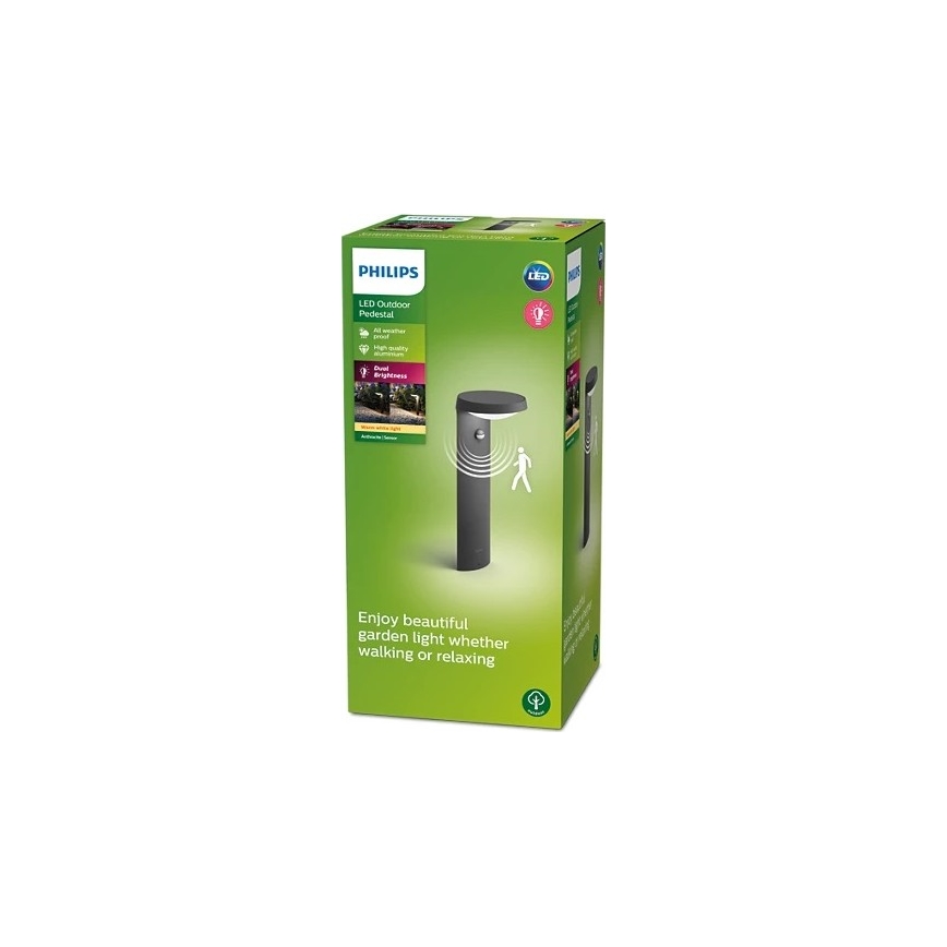 Philips - Lámpara LED exterior con sensor LED/9W/230V 2700K IP44