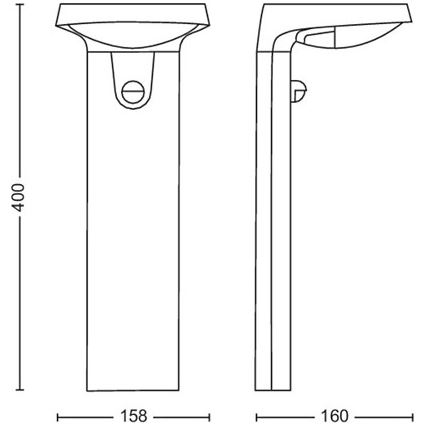 Philips - Lámpara LED exterior con sensor LED/9W/230V 2700K IP44