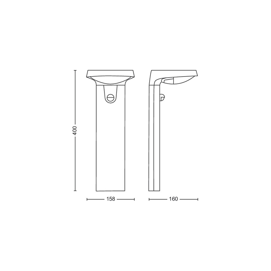 Philips - Lámpara LED exterior con sensor LED/9W/230V 2700K IP44