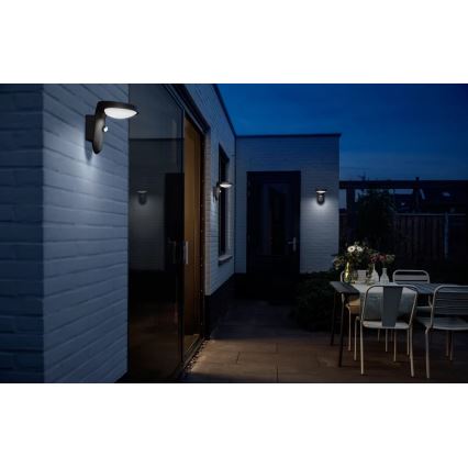 Philips - Lámpara de pared LED para exterior con sensor LED/9W/230V 4000K IP44
