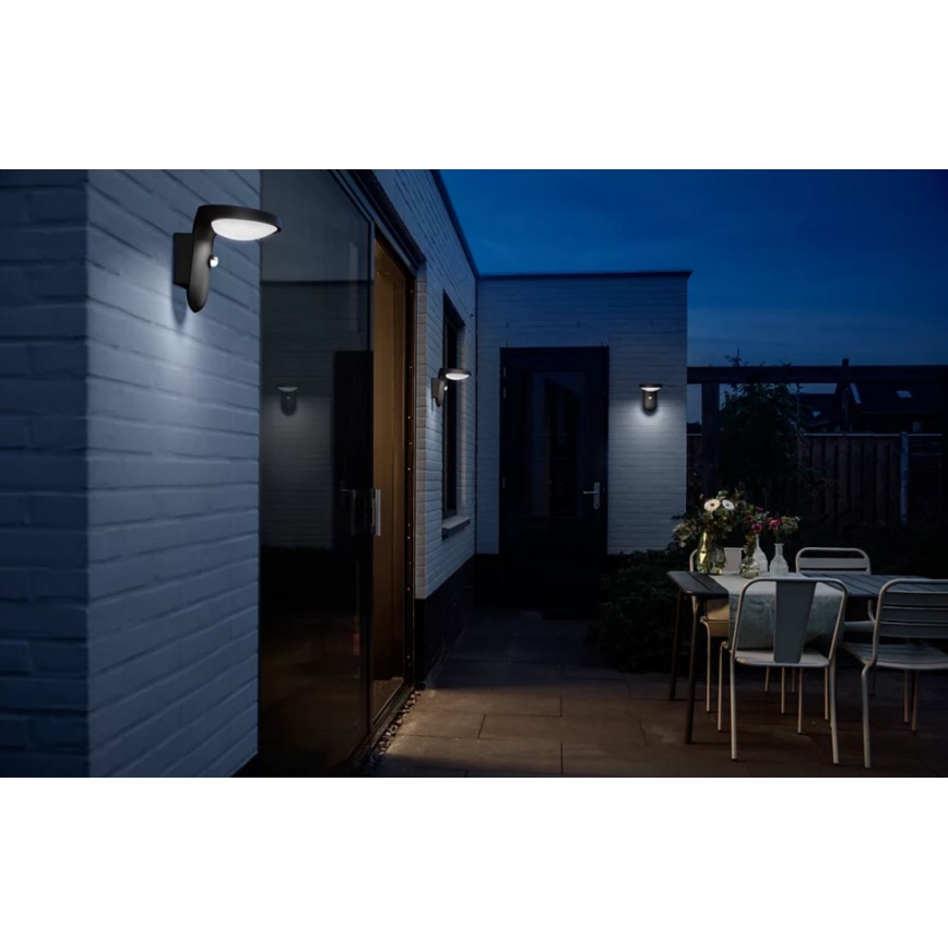 Philips - Lámpara de pared LED para exterior con sensor LED/9W/230V 4000K IP44