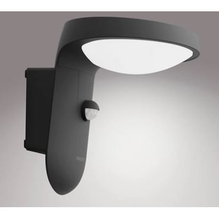 Philips - Lámpara de pared LED para exterior con sensor LED/9W/230V 4000K IP44