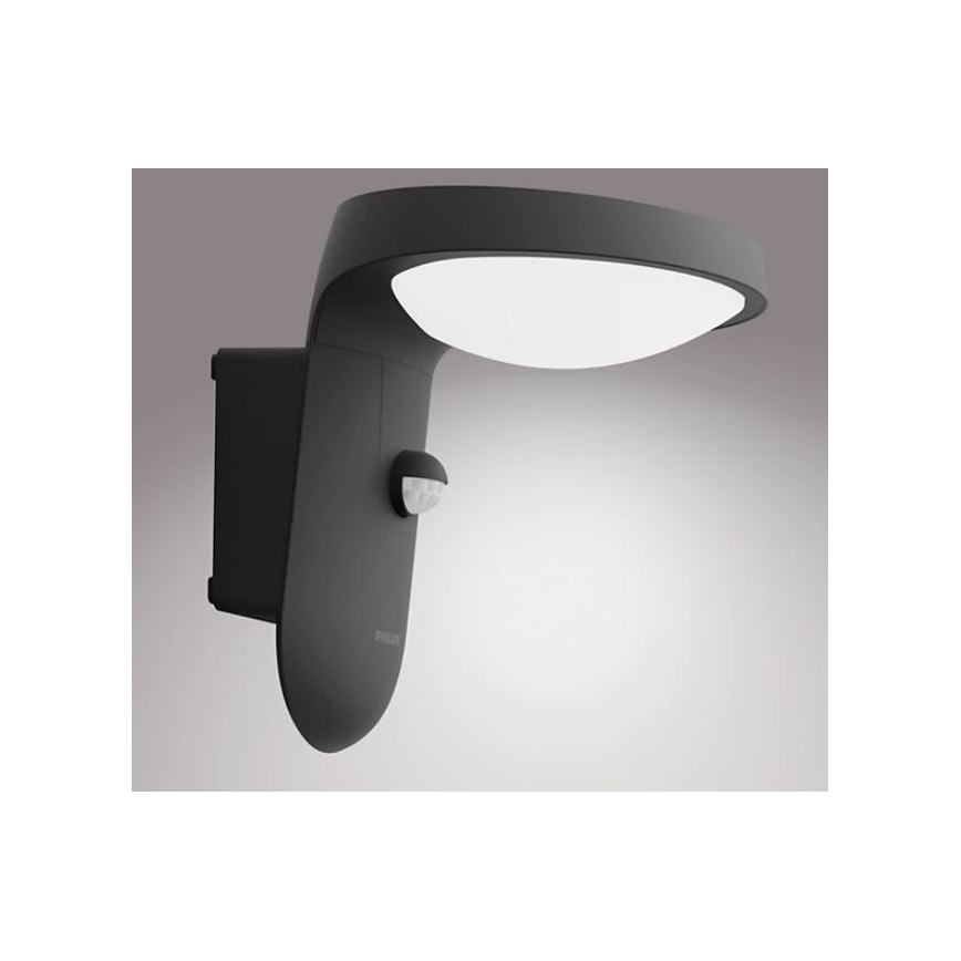 Philips - Lámpara de pared LED para exterior con sensor LED/9W/230V 4000K IP44