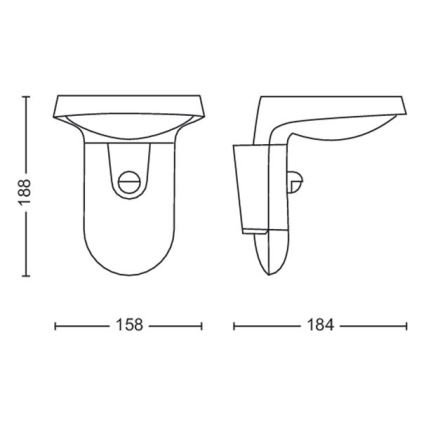 Philips - Lámpara de pared LED para exterior con sensor LED/9W/230V 4000K IP44