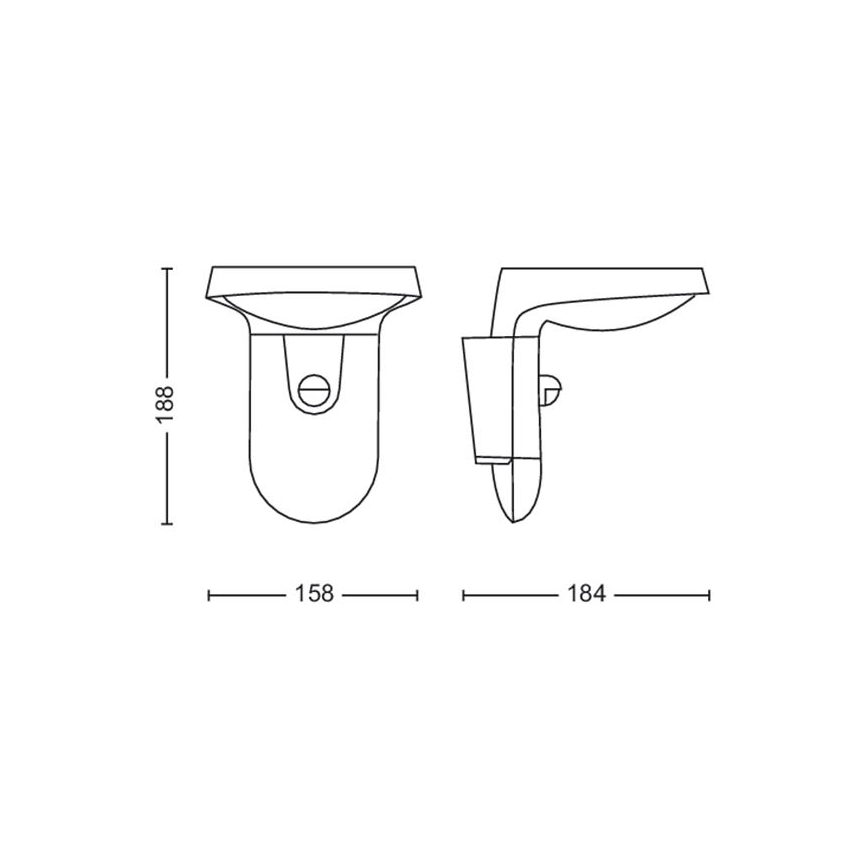 Philips - Lámpara de pared LED para exterior con sensor LED/9W/230V 4000K IP44