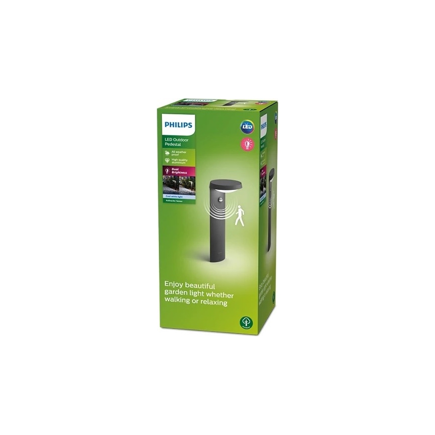 Philips - Lámpara LED exterior con sensor LED/9W/230V 4000K IP44
