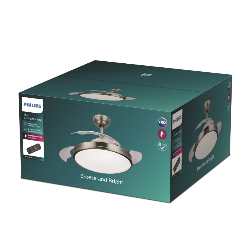 Philips - Ventilador de techo LED LED/35W/230V 5500/4000/3000K + mando a distancia