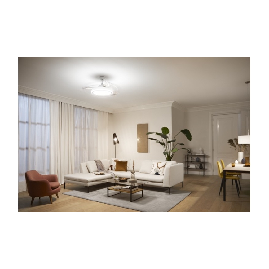 Philips - Ventilador de techo LED LED/35W/230V 5500/4000/3000K blanco + mando a distancia