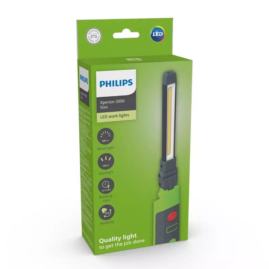 Philips X30SLIMX1 - Linterna LED recargable y regulable XPERION LED/5W/3,7V 500 lúmenes 2500 mAh