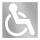 Pictograma de accesibilidad 12x12 cm, acero inoxidable/plateado