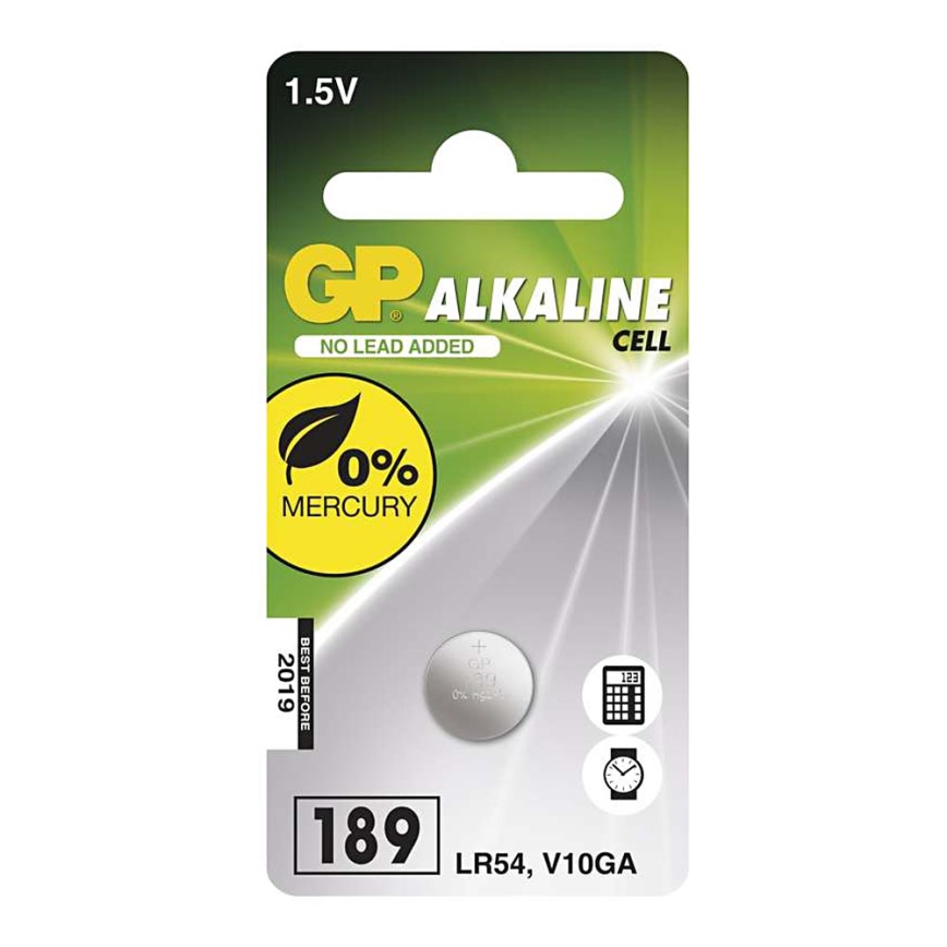 Pila de botón alcalina LR54 GP ALKALINE 1,5V/44 mAh