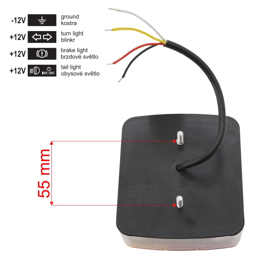 Piloto trasero LED 12V