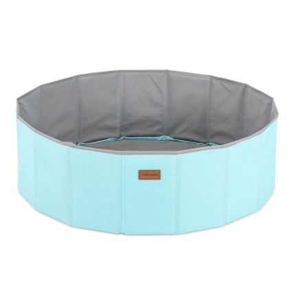 Piscina seca infantil con bolas, diámetro 80 cm, azul/gris