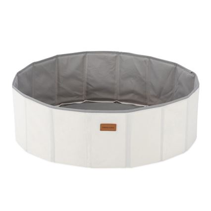 Piscina seca infantil con bolas, diámetro 80 cm, blanco/gris