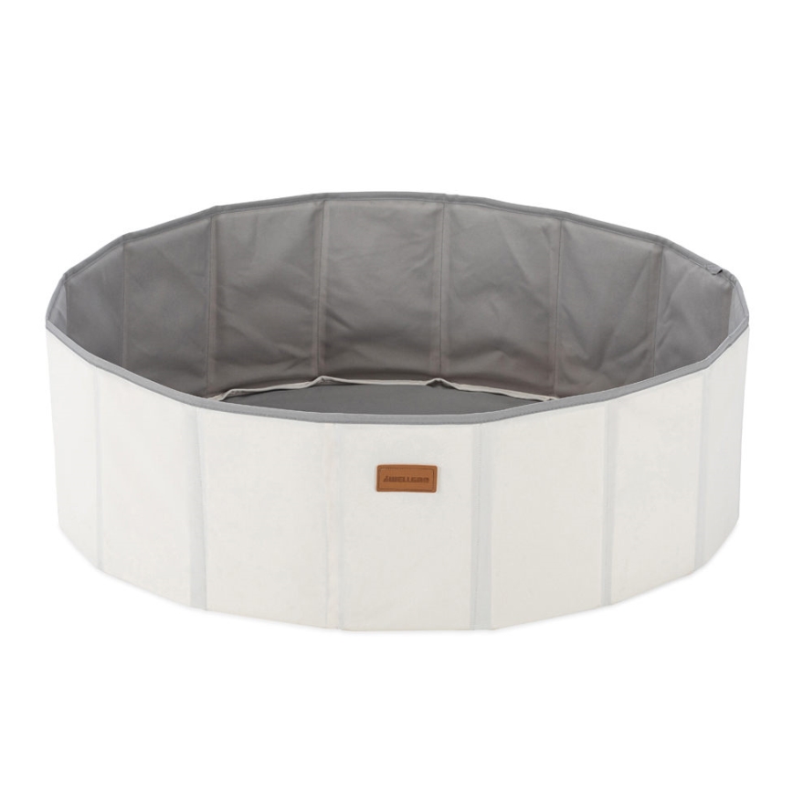Piscina seca infantil con bolas, diámetro 80 cm, blanco/gris