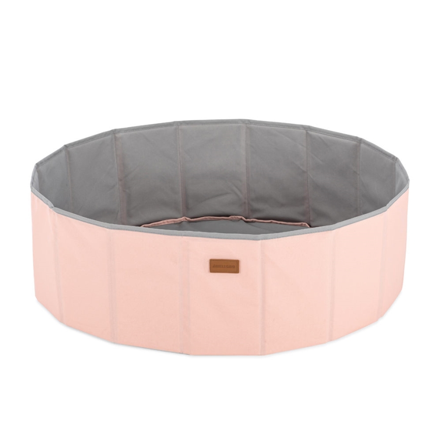 Piscina seca infantil con bolas, diámetro 80 cm, rosa/gris