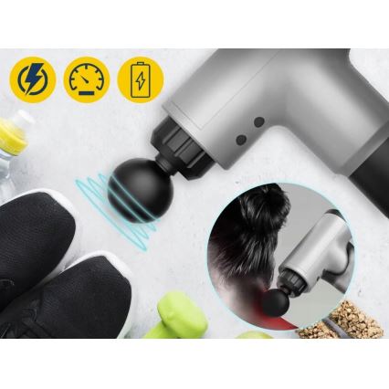 Pistola de masaje recargable 20W/8,4V 1500 mAh