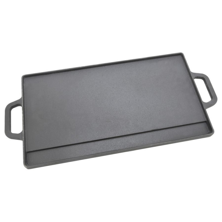 Placa de parrilla de doble cara 50x23 cm